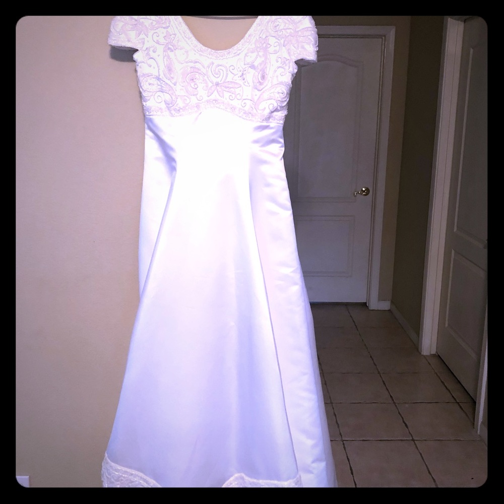 Wedding Day Bridal Custom Beaded Wedding Gown.